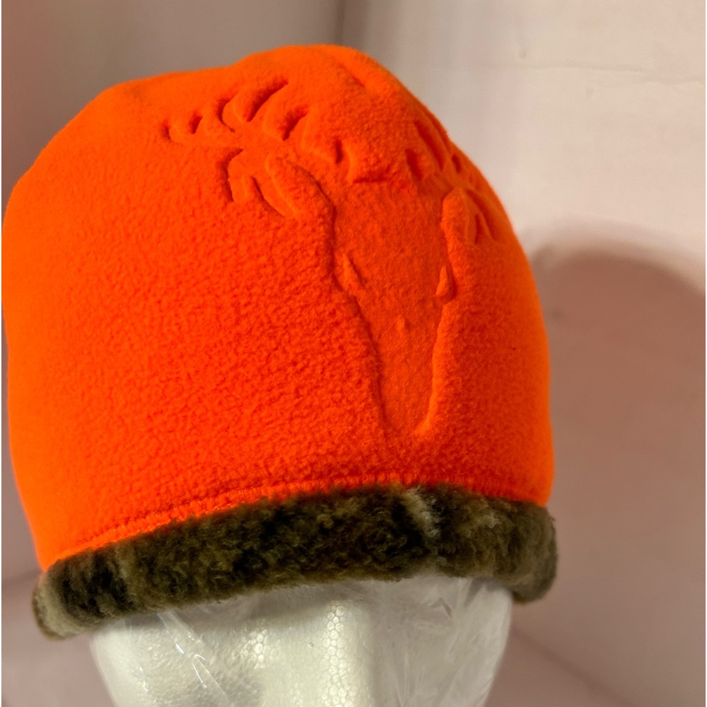 Hot Shot REALTREE EDGE Reversible Orange/Camo Fleece Beanie. NWT One Size - Picture 2 of 10